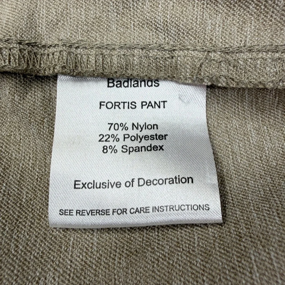 Badlands Mens Fortis Pant 42 Regular Tan Nylon Blend Hiking Outdoor Tactical
